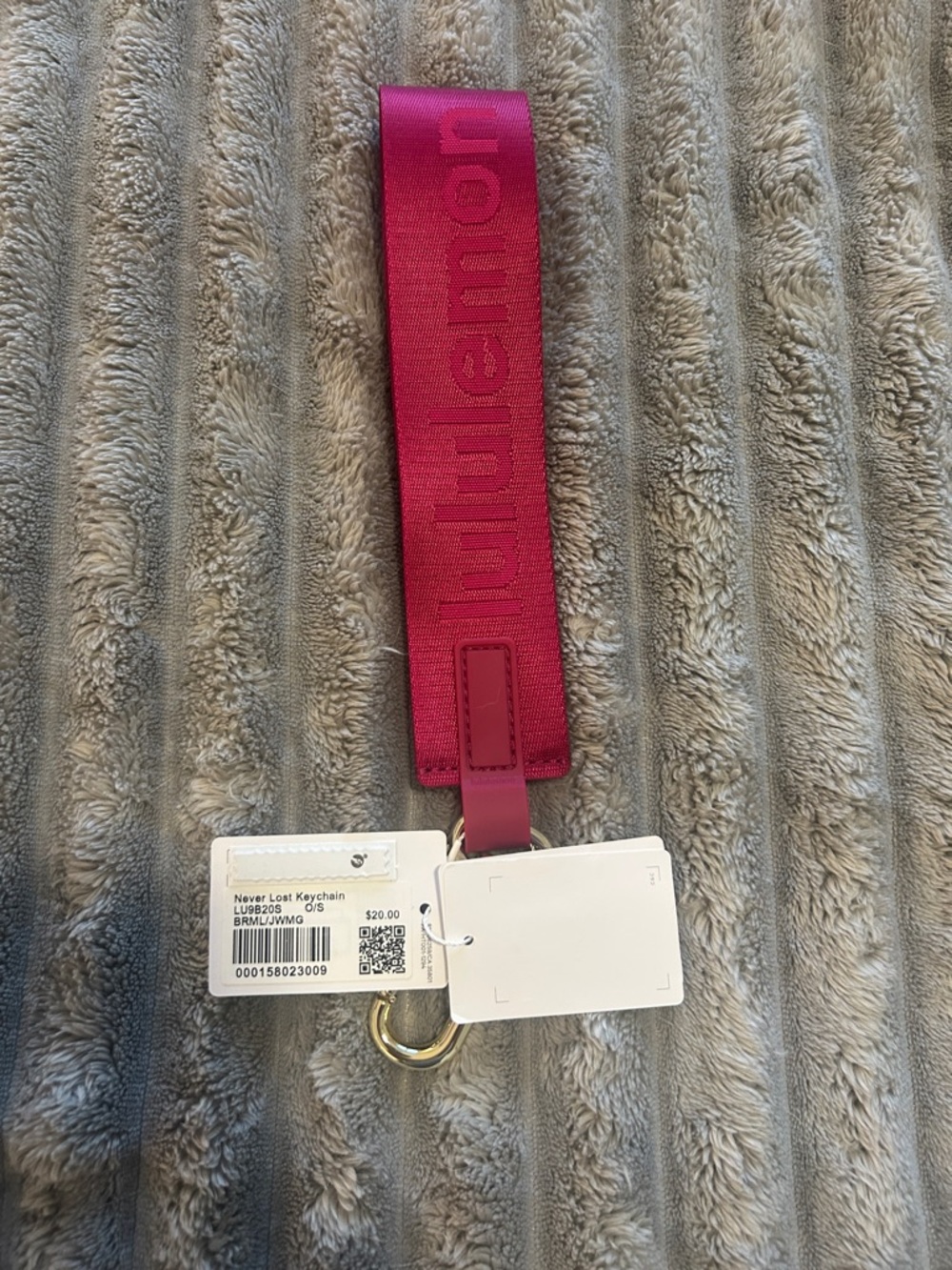 lululemon athletica Magenta Never Lost Keychain Strap